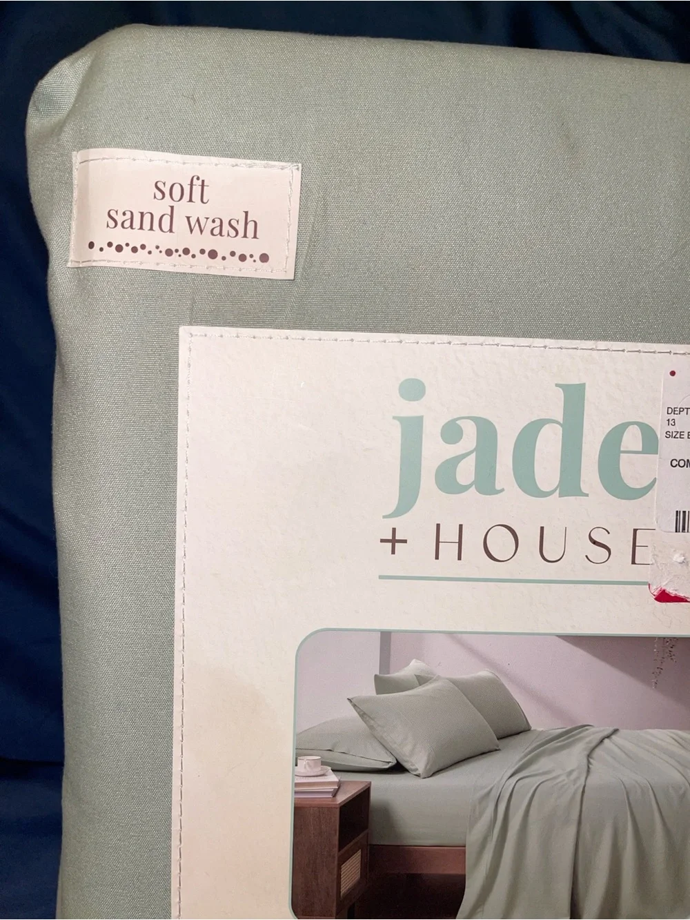 Jade + House King Sheet Set in Light Sage Green